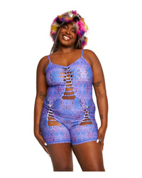 Violet Vibrations Braided Romper