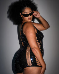 Miami Life Rhinestone Romper