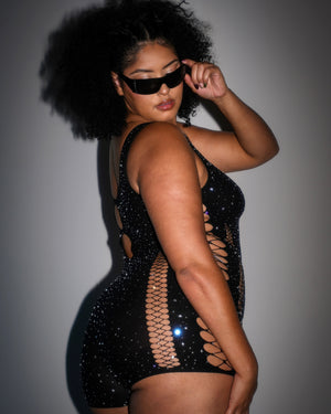 Miami Life Rhinestone Romper