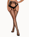 Take Me Suspender Thigh Highs-Black-Regular-Front--Model---S