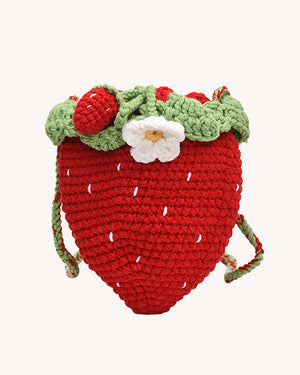 Strawberry Crochet Sling Bag