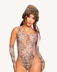 Beneath The Trees Braided Bodysuit with Sleeves