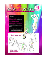 Daisy Blacklight Body Stickers-Rainbow-Front