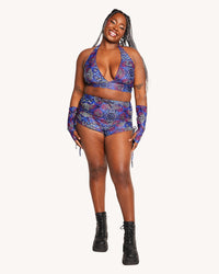 Brain Candy Halter Top with Sleeves