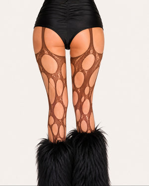 Sheer Shadows Suspender Tights