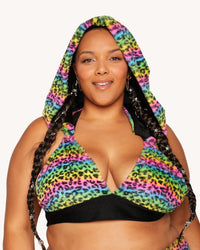 Cosmic Jungle Fur Bra Top