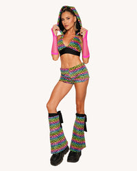 Cosmic Jungle Fur Leg Warmers