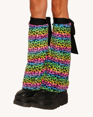 Cosmic Jungle Fur Leg Warmers