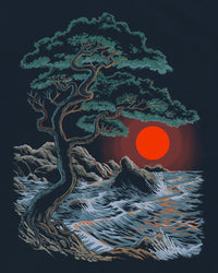 Crimson Coast Tee-Sueded Navy-Regular-Swatch--Model---L