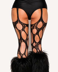 Sheer Shadows Suspender Tights