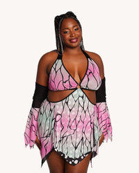 Electric Insect Dress with Sleeves