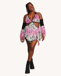 Electric Insect Dress with Sleeves