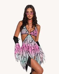 Electric Insect Dress with Sleeves