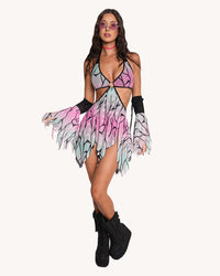 Electric Insect Dress with Sleeves