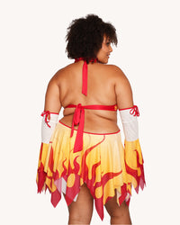 Fire Breathing Mesh Dress with Sleeves