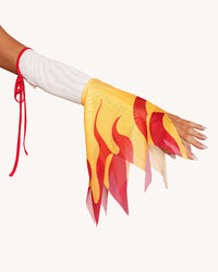 Fire Breathing Mesh Dress with Sleeves