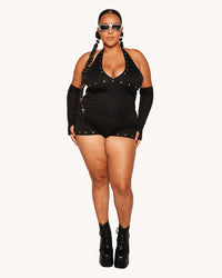 Gimme that Hard Beat Romper with Sleeves