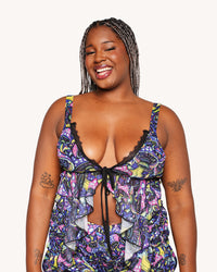 Glowshroom Ruffle Halter Top