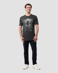 Lost Remains Tee-Charcoal-Regular-Full--Model---L
