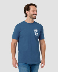 Quiet Tides Tee-Heather Cool Blue-Regular-Front--Model---L