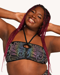 Happy Hour Rainbow Reflective Cutout Top