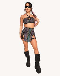 Happy Hour Rainbow Reflective Cutout Top