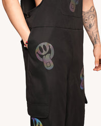 Happy Hour Rainbow Reflective Overalls-Men