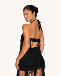 Holo Star Ruffle Top
