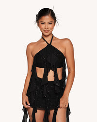 Holo Star Ruffle Top