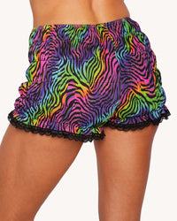 Kaleido Swirl Ruffle Shorts