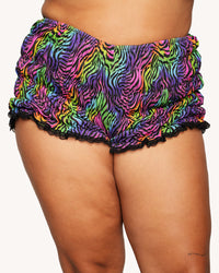Kaleido Swirl Ruffle Shorts