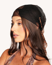 Lace Rose Head Scarf