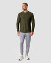 Long Sleeve Active Tee - Non-Branded-Midnight Olive-Regular-Full--Zac---L