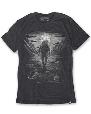 Lost Remains Tee-Charcoal-Regular-Mock--Model---L