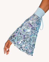 Magic Tricks Sequin Floral Bodysuit with Sleeves