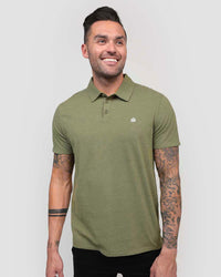 Basic Polo-Olive Green-Front--Zach---L