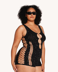 Miami Life Rhinestone Romper