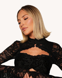 Morticia's Garden Lace Maxi Set