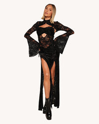 Morticia's Garden Lace Maxi Set