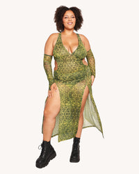 Nature Spirit Hooded Dress with Sleeves