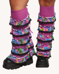 Neon Dino Boot Covers