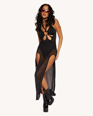 Nightshade Mesh Cutout Dress