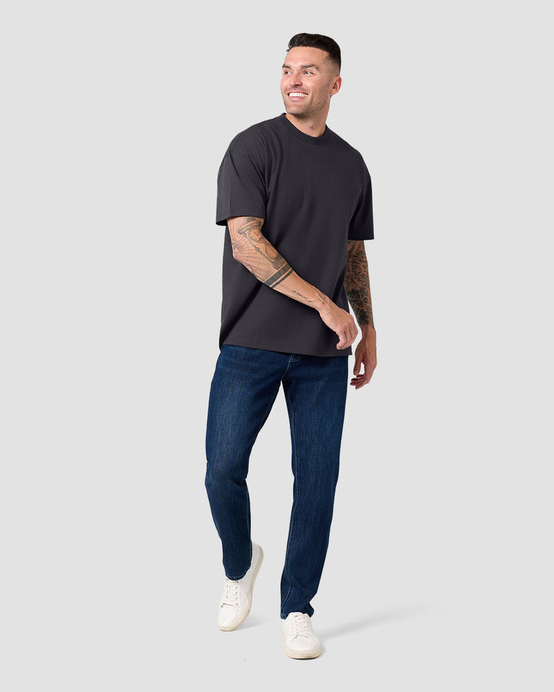 Heavyweight Tee-Charcoal-Regular-Full--Model---L