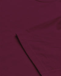 Heavyweight Tee-Maroon-Regular-Detail--Model---L