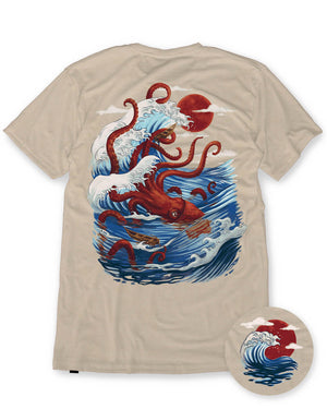 Ocean Wrath Tee-Cream-Regular-Mock--Model---L