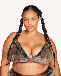 Prehistoric Babe Fur Bikini Top