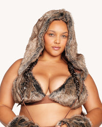 Prehistoric Babe Fur Hood