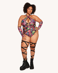 Rave With the Undead Bodysuit with Chains