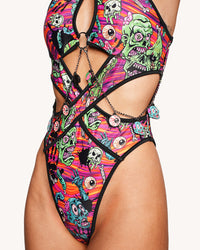 Rave With the Undead Bodysuit with Chains