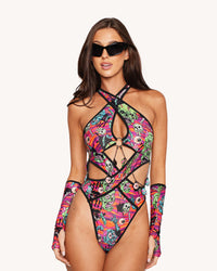 Rave With the Undead Bodysuit with Chains